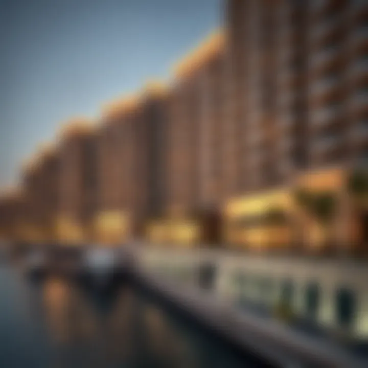 Waterfront Residences in Dubai Creek Harbour Luxurious residential buildings along the waterfront of Dubai Creek