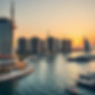 Rendering of future real estate developments on the Dubai Islands