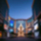 Stunning architectural view of Dubai Mall at dusk