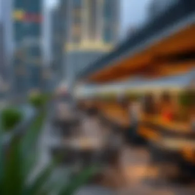 Waterfront Dining Options Diverse dining options along the waterfront promenade