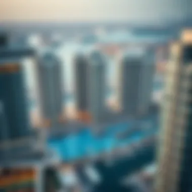 An aerial view of Dubai Marina featuring high-end condominiums