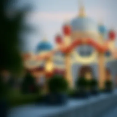 Eid celebration decorations in a UAE city