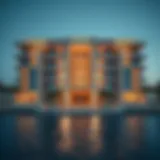 Stunning exterior view of Emaar Beachfront Mansion showcasing modern architecture