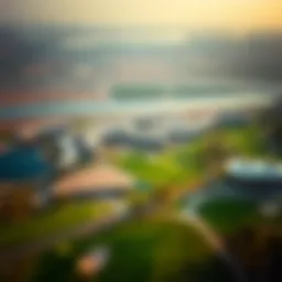 Aerial view of Emirates Golf Club landscape