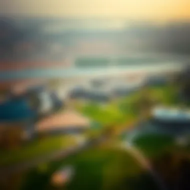 Aerial view of Emirates Golf Club landscape
