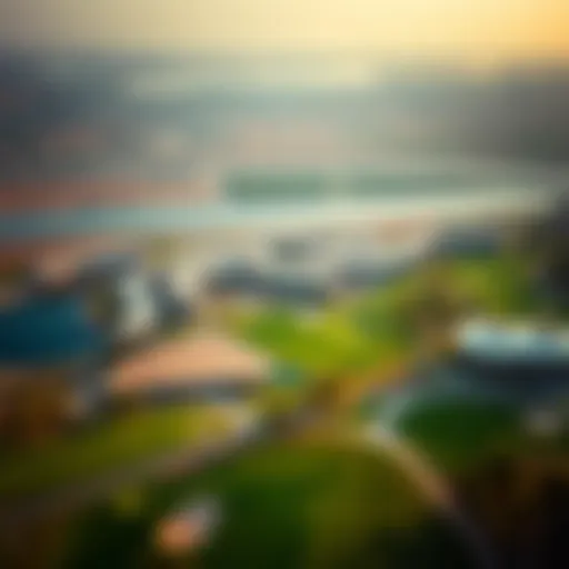 Aerial View of Emirates Golf Club Aerial view of Emirates Golf Club landscape