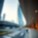 Stunning view of Etihad Plaza showcasing its architectural elegance