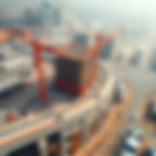 Aerial view of the Etihad Rail construction site showcasing modern engineering.