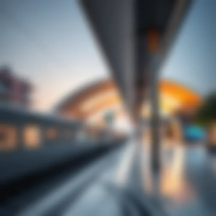 Conceptual Design of a Modern Etihad Rail Station Conceptual image of a modern station part of the Etihad Rail network.