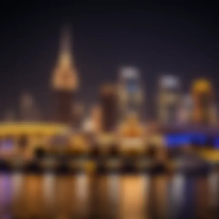 Luxury Properties in Dubai's Skyline Dubai skyline showcasing luxury properties