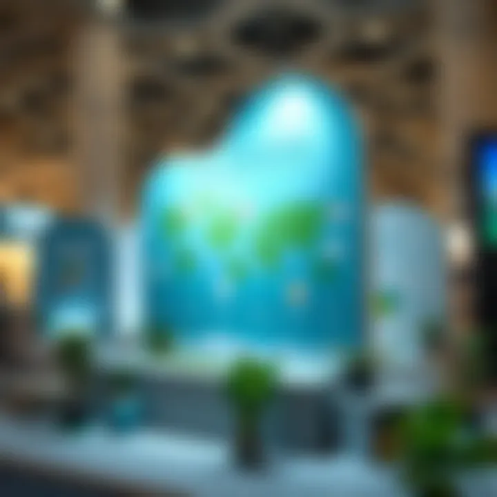 An eco-friendly initiative display demonstrating sustainability efforts