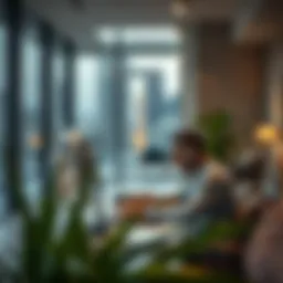 Freelancer working remotely in a modern UAE office