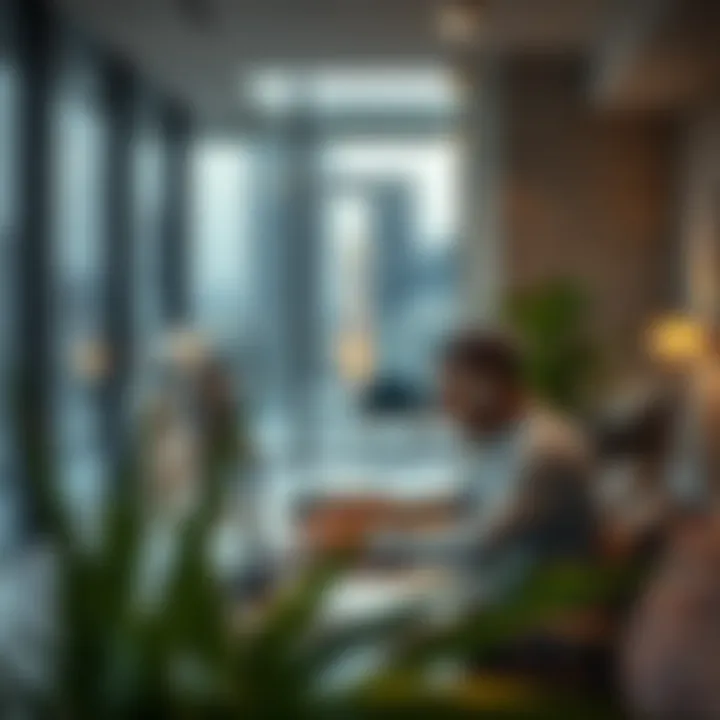 Remote Work in UAE: A New Era for Freelancers Freelancer working remotely in a modern UAE office