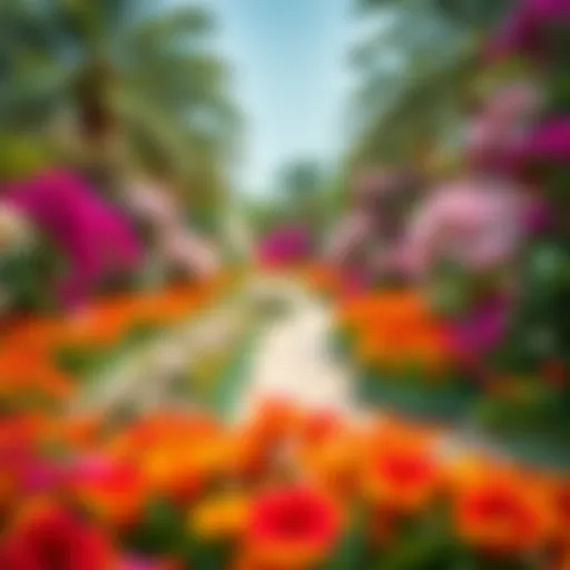 Lush landscape of Dubai Miracle Garden with vibrant flowers