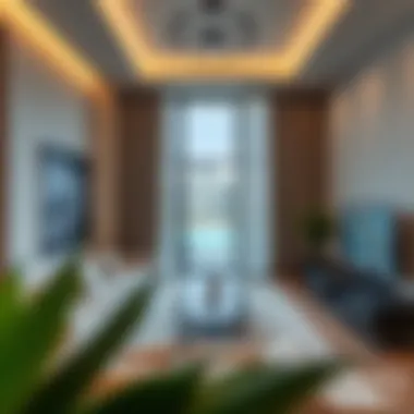 Modern interior design of a holiday rental in Dubai