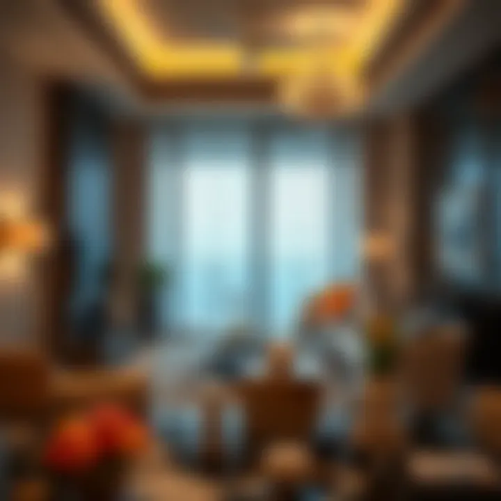 Modern Apartment Interior: A Taste of Luxury Elegant interior of a modern Dubai apartment