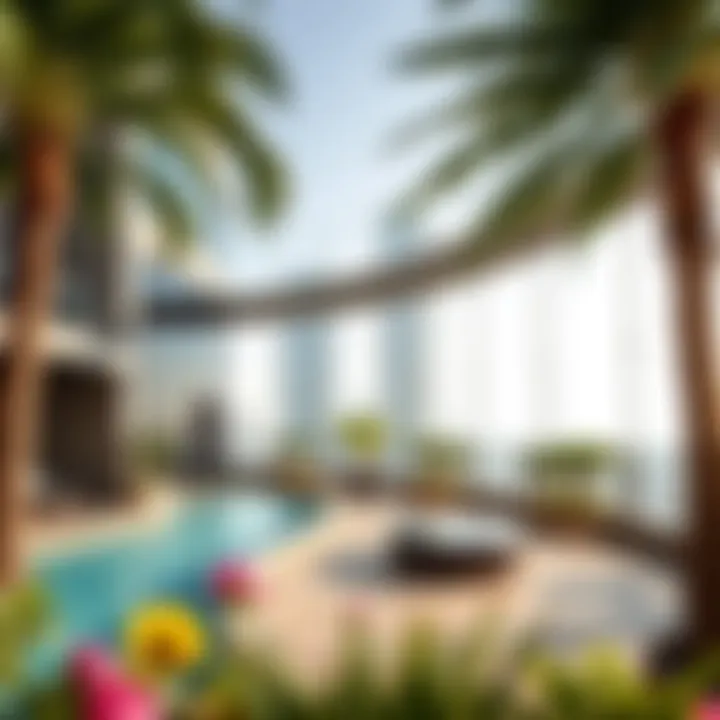 A scenic view of the lifestyle offerings in Jumeirah Lake Towers