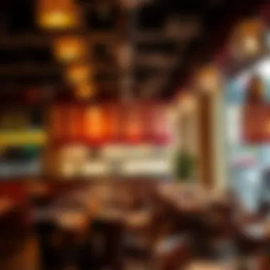 Aromatic Atmosphere: Dining in Karama An inviting ambiance of a popular Indian restaurant in Karama, filled with aromatic spices