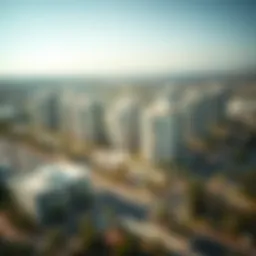 Aerial view of the مراس دبي development showcasing modern architecture