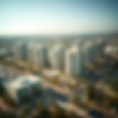 Aerial view of the مراس دبي development showcasing modern architecture