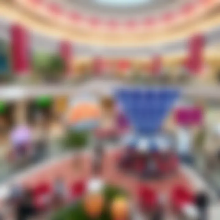 An entertainment zone featuring activities and attractions for visitors