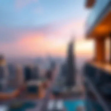 Panoramic view of Downtown Dubai from Movenpick Apartments