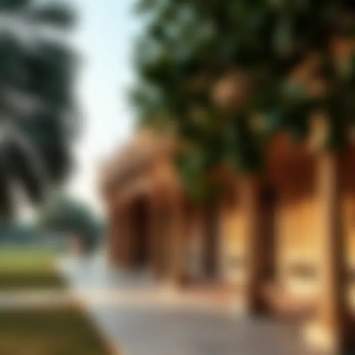 Historical structures nestled within Mushrif Park's landscape