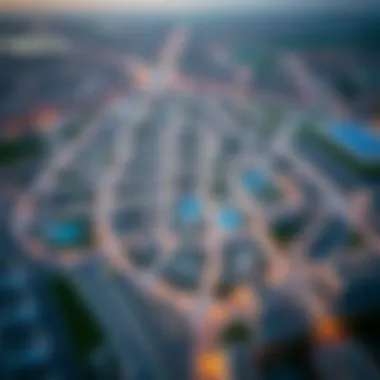 Aerial view of Nad Al Hamar showcasing its unique geographical layout