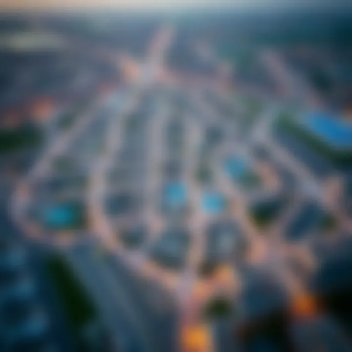 Aerial view of Nad Al Hamar showcasing its unique geographical layout