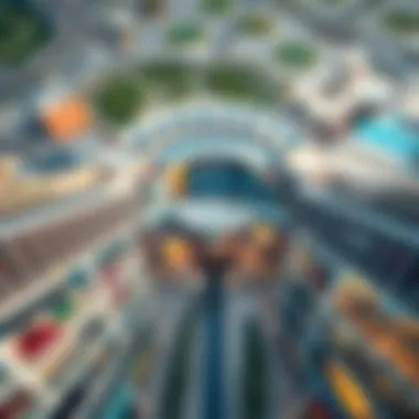 Aerial view showcasing the stunning architecture of Nakheel Mall