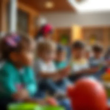 Diverse group of children engaging in activities