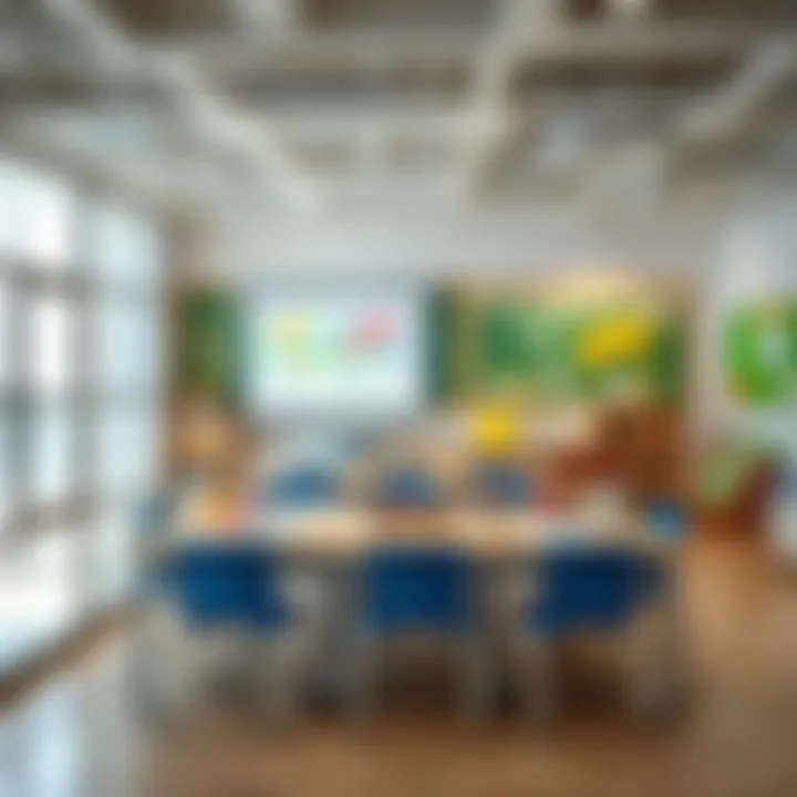 Interactive classroom setup with educational materials
