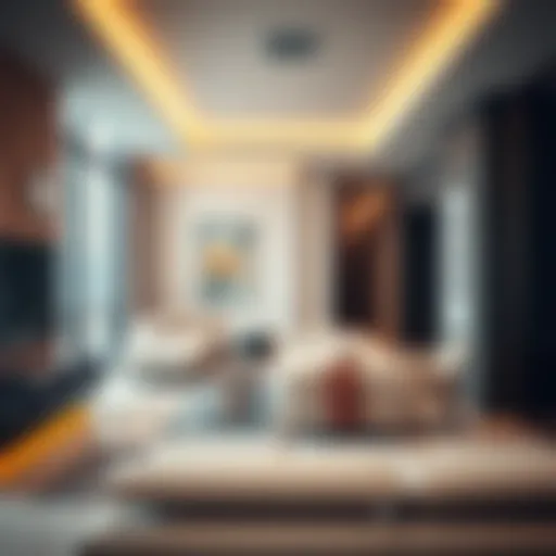 Luxurious One-Bedroom Apartment Interior Luxurious one-bedroom apartment interior showcasing modern design