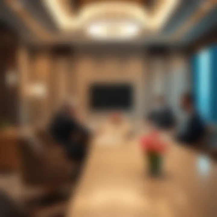 Strategic Spaces: The Role of Hotels in Business Meetings in Dubai Business meeting in a hotel conference room in Dubai