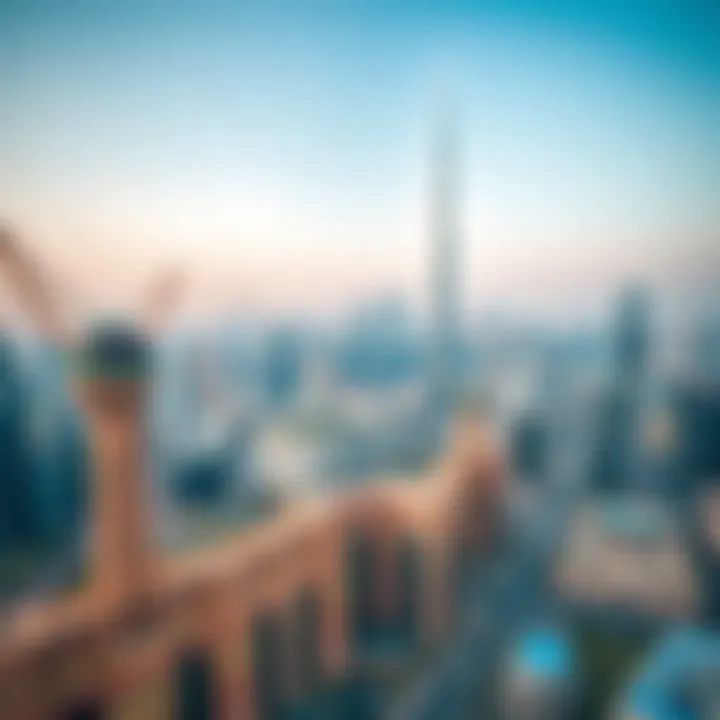 Dubai Skyline: A Hub of Real Estate Innovation Aerial view of Dubai's skyline highlighting real estate developments