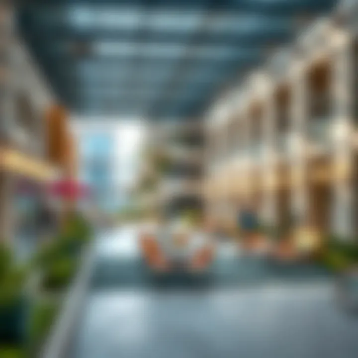A vibrant community space within Park Zabeel, illustrating amenities for residents