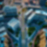 Aerial view of Dubai's bustling parking facilities