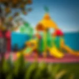 Colorful playground designed for children's social interaction