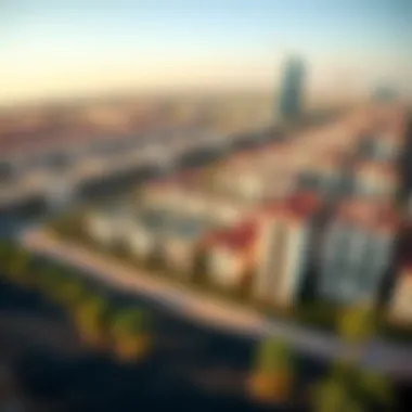 Aerial View Highlighting Rakayez Developments Aerial view of Rakayez developments illustrating investment opportunities