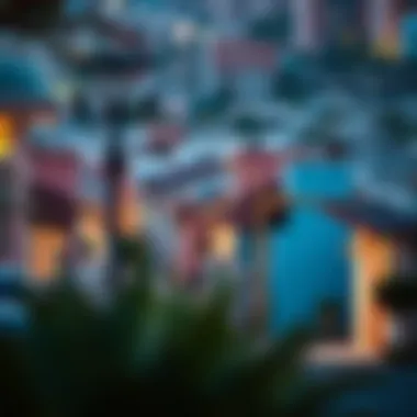 Vibrant Neighborhood Surrounding Rakayez Properties A vibrant neighborhood scene in Dubai surrounding Rakayez properties