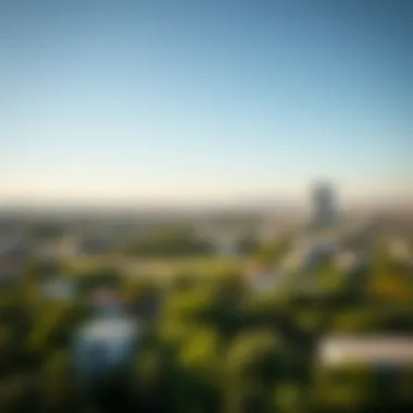 Panoramic View of Ras Al Khor A panoramic view of Ras Al Khor featuring lush greenery amidst urban structures