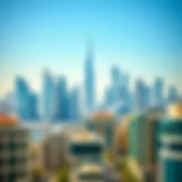 Overview of iconic Dubai skyline featuring modern architecture