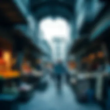 Community Life in Shakhbout City A local market scene in Shakhbout City depicting lifestyle and community essence