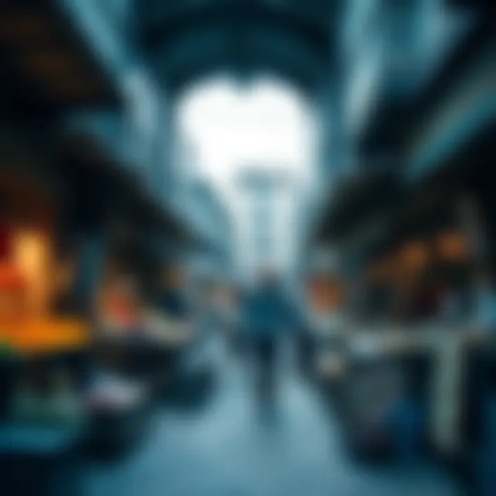 Community Life in Shakhbout City A local market scene in Shakhbout City depicting lifestyle and community essence