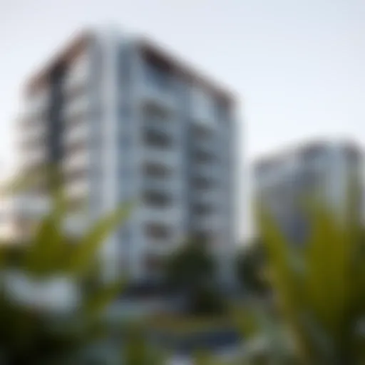 Modern Apartment Architecture in Shakhbout City A modern apartment building in Shakhbout City showcasing contemporary architecture