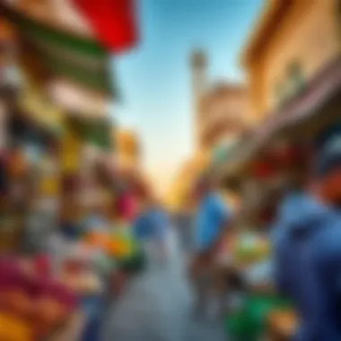 Vibrant local market scene in Al Falah Al Jadida