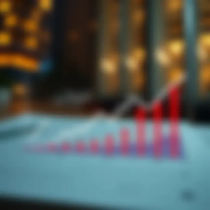 Graph illustrating rental price trends in Dubai