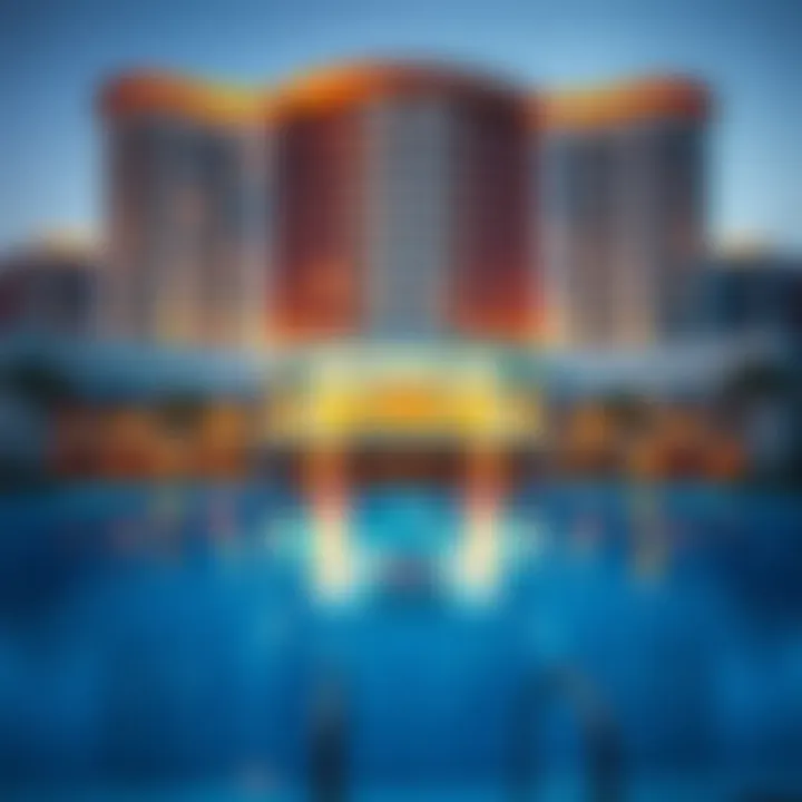 Architectural Marvel of Riu Dubai Stunning view of Riu Dubai showcasing modern architecture