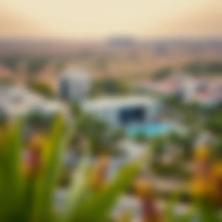 Community Landscape around Room Al Barsha Landscape of the surrounding community in Al Barsha with parks and recreational areas