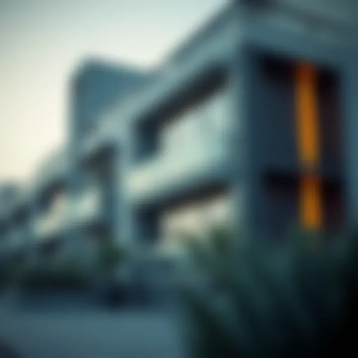 Modern Architecture of Room Al Barsha Exterior view of Room Al Barsha showcasing modern architecture